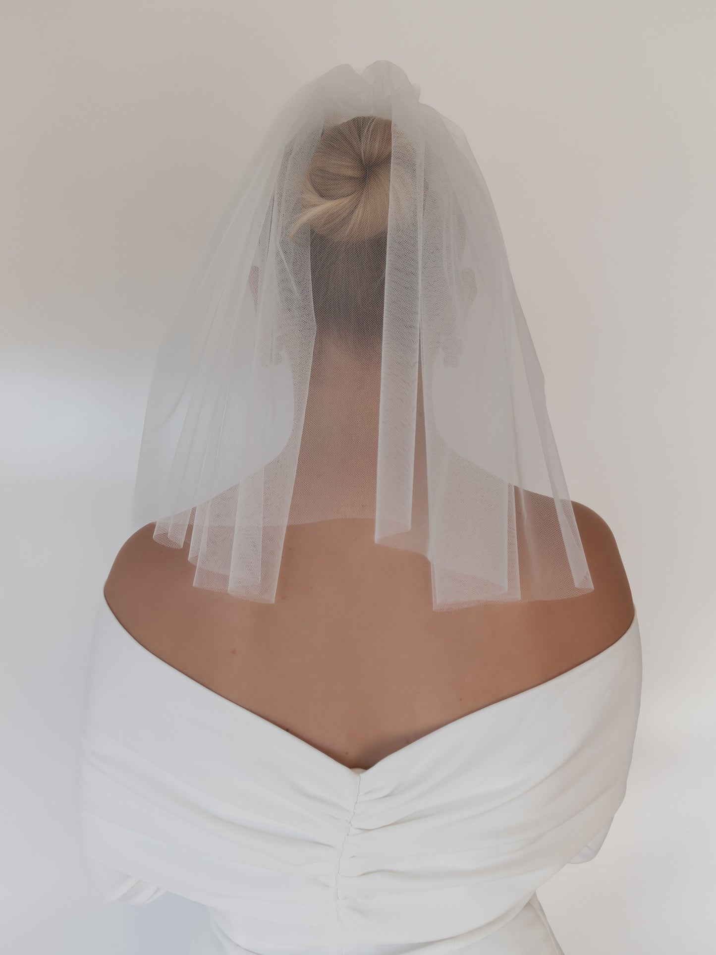 Gwen veil, Short veil, gathered, hens party veil, hand made, made in Australia, velo veils